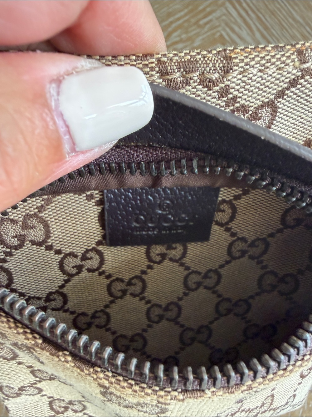 Gucci Beige and Brown GG Canvas Shoulder/waist Bag with Dark Brown Leather Flap - Picture 10 of 11